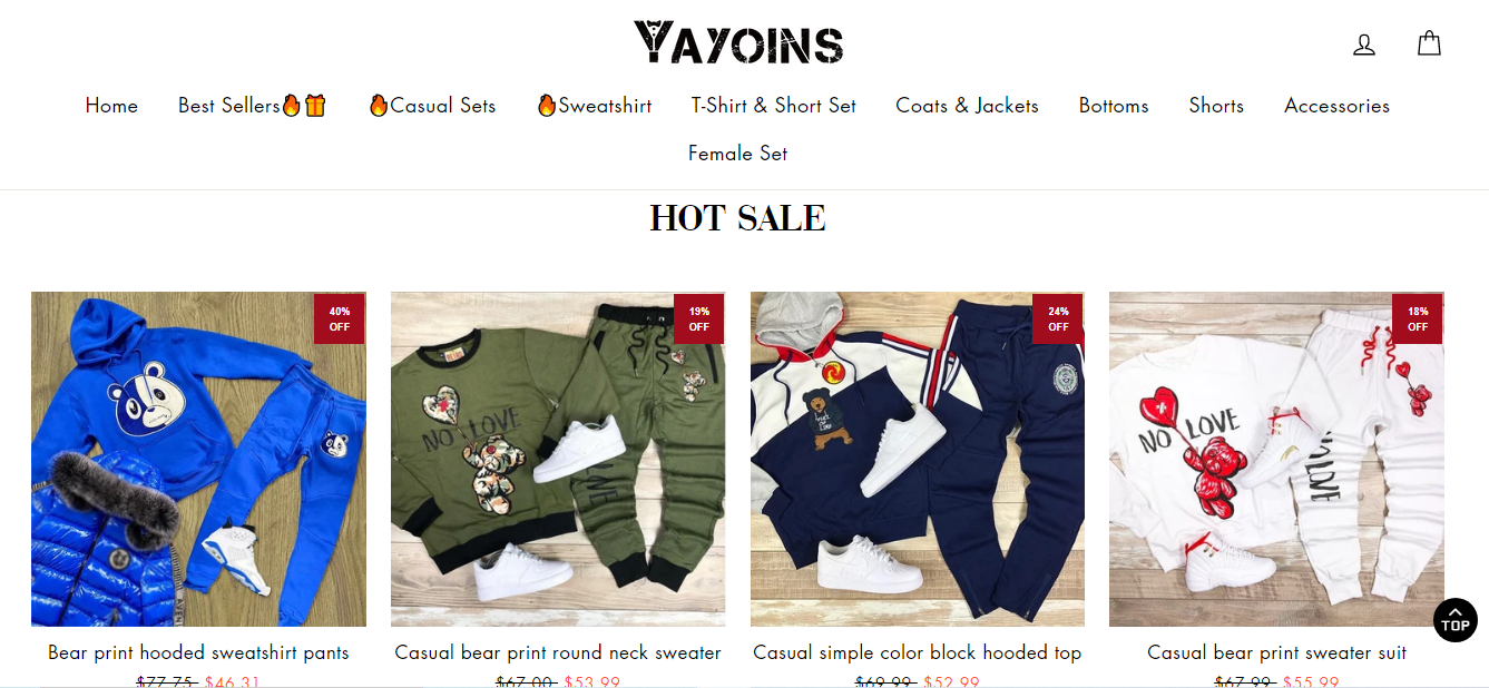 Yayoins is your global online store that delivers latest fashion apparel for you!
